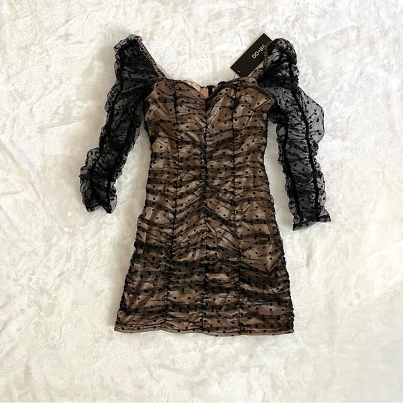 DO+BE | Ruched Polka Dot Dress - Picture 6 of 7